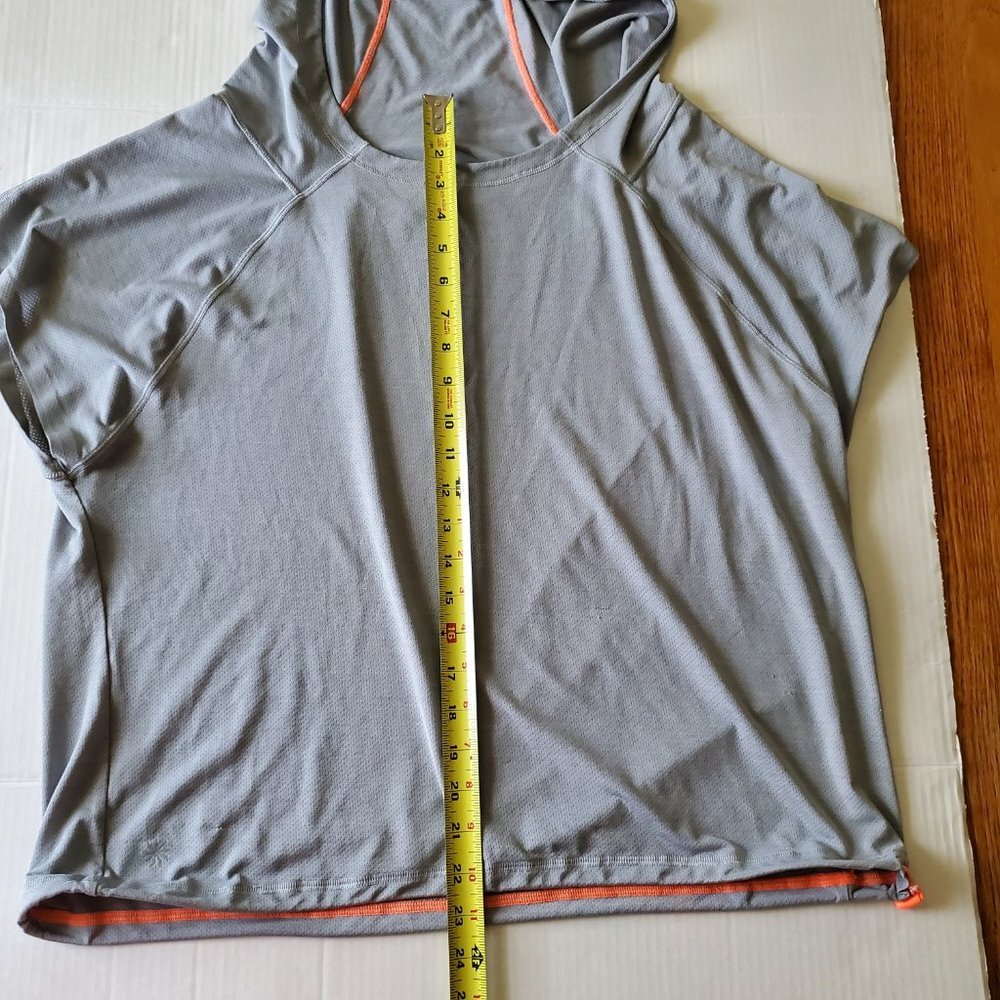 Athleta Hooded Short Sleeve Pull Over‎ Cover Up Blouse Medium - Picture 13 of 15